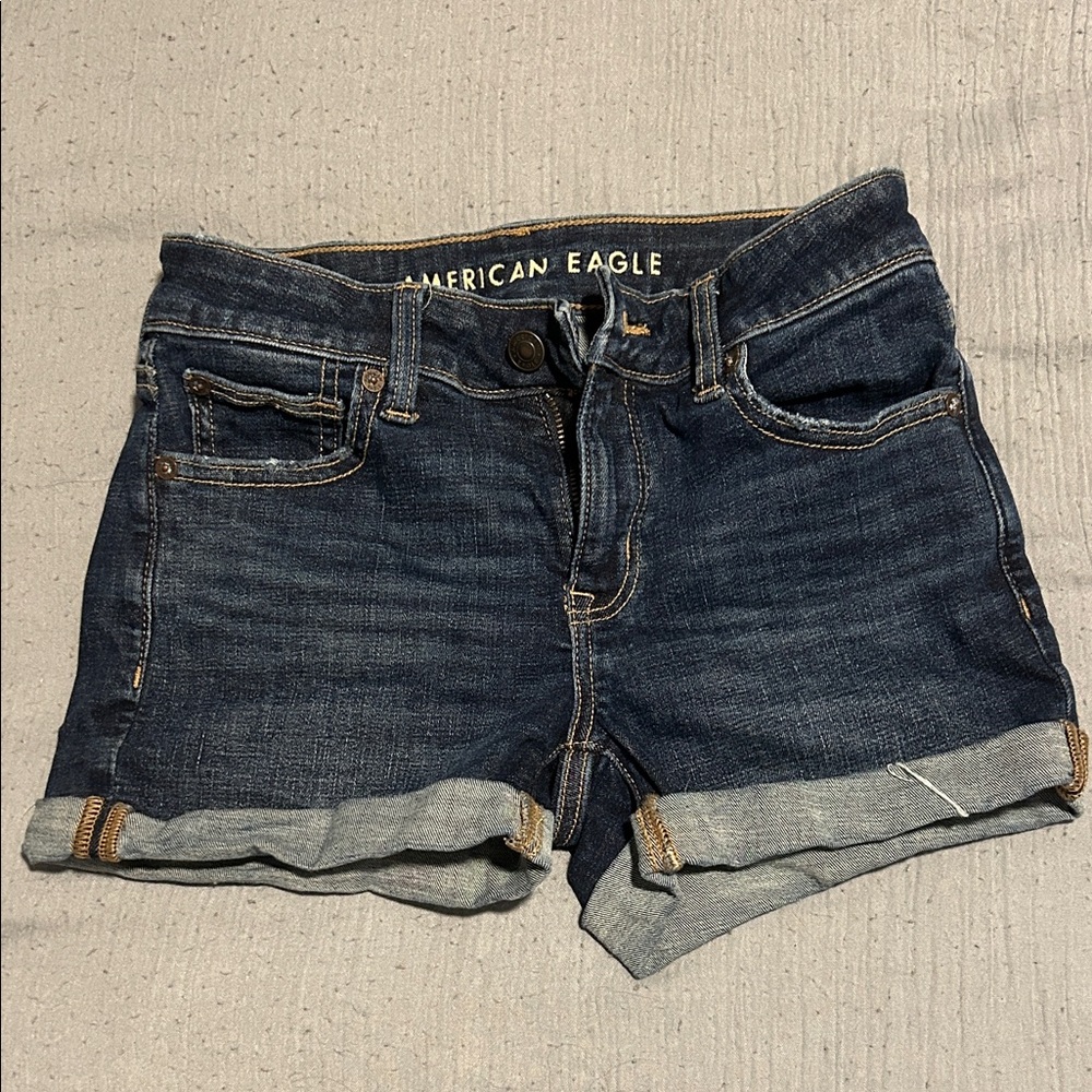 American Eagle Outfitters Women's Deep Indigo Jean Shorts